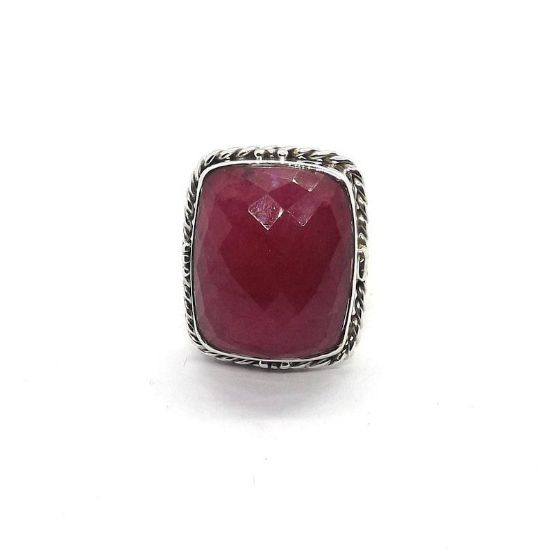 Red beryl 925 sterling silver ring,solid silver ring,Rose cut ring,Designer ring