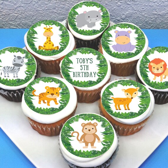 15 happy birthday cupcake toppers precut for men and woman