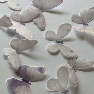 Light Purple Pre-cut Edible Wafer Butterflies