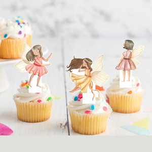 Fairy Princess Fairies Vorgeschnittene essbare Stand-Up-Oblate-Karte Cupcake Toppers