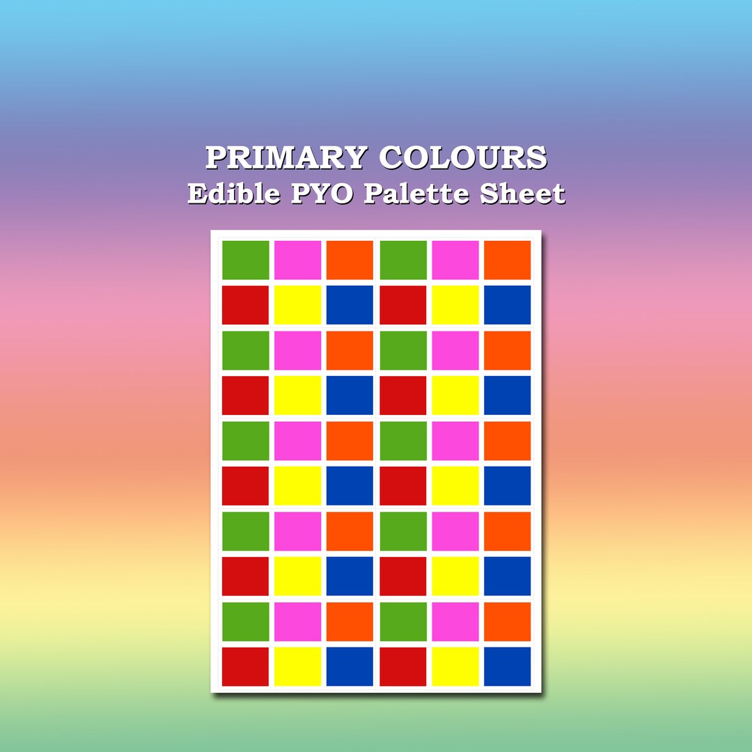 Paint Your Own PYO Edible Paint Palettes for Cookies Sheet of 10