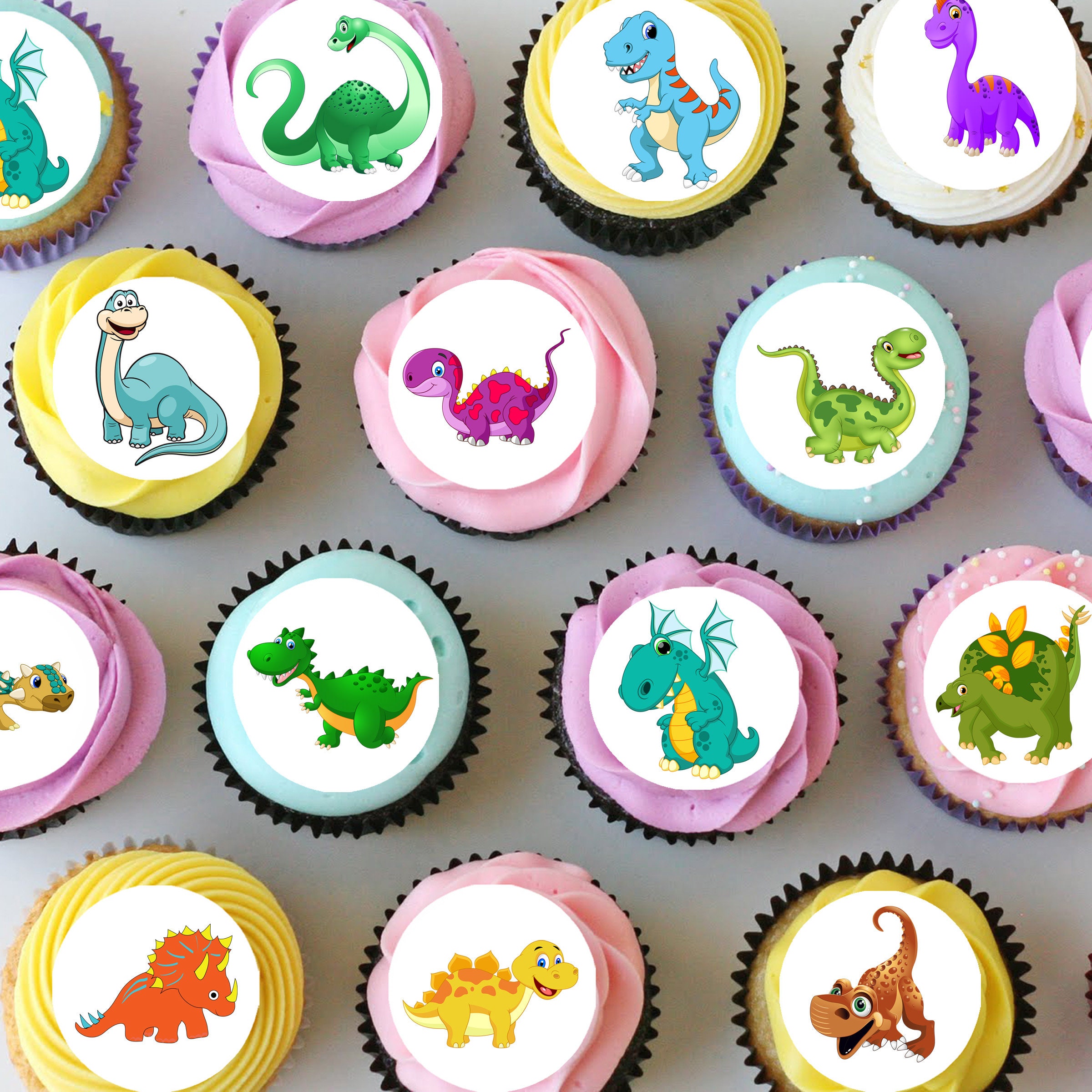 Dinosaur Birthday Cupcake Decorations Dinosaur Cupcake - Temu