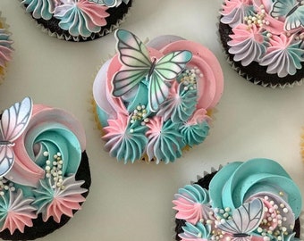 Mixed Coloured Pre-cut Edible Wafer Paper Butterflies