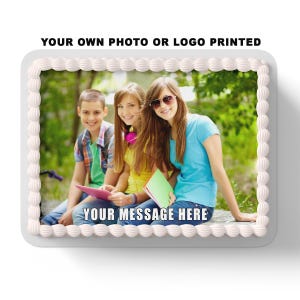 Custom Photo Logo Image Edible Icing Cake Topper
