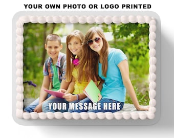 Custom Photo Logo Image Edible Icing Cake Topper