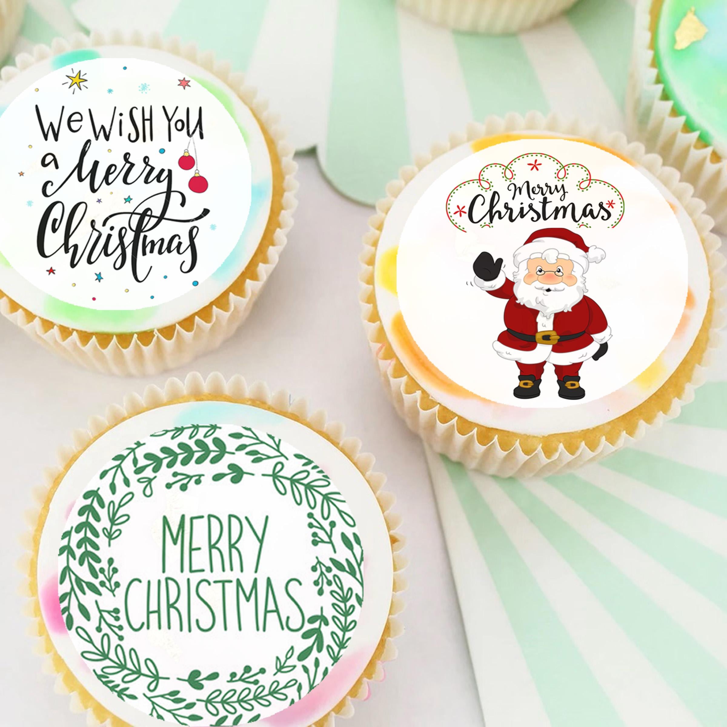 Set Da 7 Decorazioni Per Torta Natale, Argentate, Con Renne, Alberi, Pupazzo Di Neve E Scritta Merry Christmas, Per Cupcake E Dolci