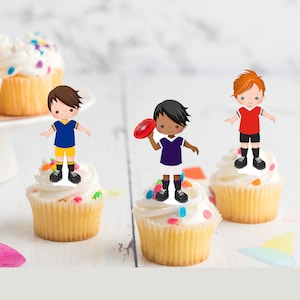 AFL Football Player Sport vorgeschnittene essbare Stand-Up-Oblate Karte Cupcake Toppers