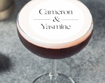 Birthday Wedding Bridal Anniversary Edible Cocktail Drink Toppers