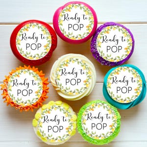 Ready To Pop Baby Shower Pre-cut Edible Cupcake or Cookie Toppers
