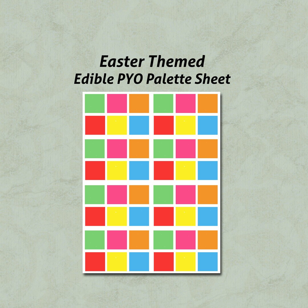 Paint Your Own PYO Edible Easter Paint Palettes for Cookies or Cupcake
