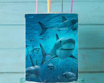 Sharks Under The Sea Edible Icing Cake Wrap Topper