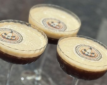 Halloween Pumpkin Edible Cocktail Drink Toppers