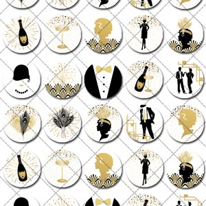 Great Gatsby Pre-cut Mini Edible Cupcake or Cookie Toppers - Etsy