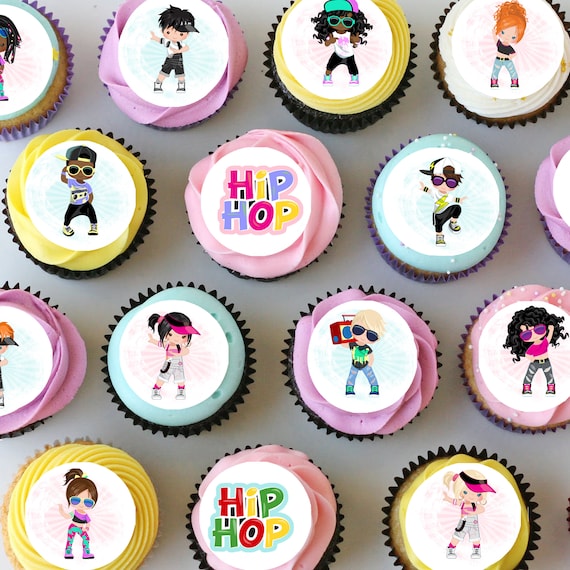Hip Hop Dance Pre-cut Mini Edible Icing Cupcake or Cookie - Etsy