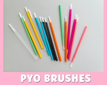 Paquete de 10 pinceles PYO para pintar tus propias paletas de galletas, cupcakes y otros productos comestibles.