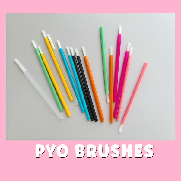 Pack of 10 PYO Paint Your Own Brushes for Edible Cookies Cupcakes Palettes