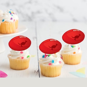 Toppers de cupcake comestíveis pré-cortados para jogadores de futebol americano da AFL