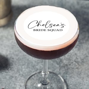 Bridal Shower Wedding Personalised Edible Cocktail Drink Toppers