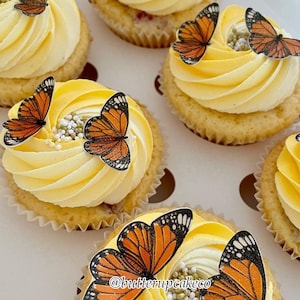  40 PCS Laser 3D Butterfly Cupcake Toppers Hollow Arts