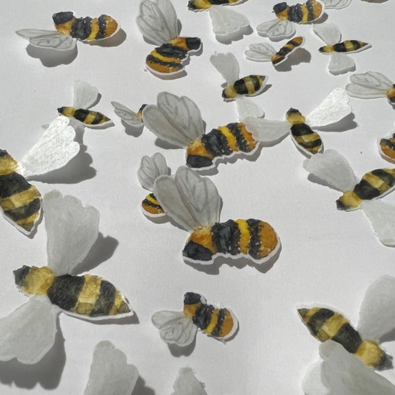 Wafer Paper Edible Precut Beautiful Bees (25 Pieces)