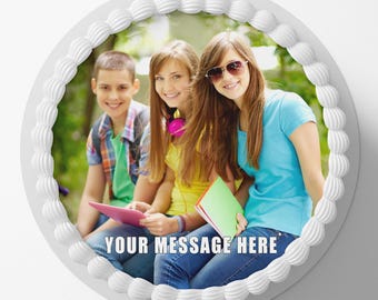 Custom Photo Logo Pre-cut Edible Icing Cake Topper