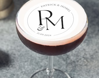 Wedding Bridal Birthday Personalised Edible Cocktail Drink Toppers