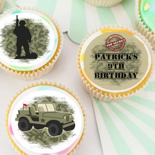 Army Cupcake Toppers Etsy