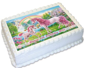 Unicorn Cake Image Etsy