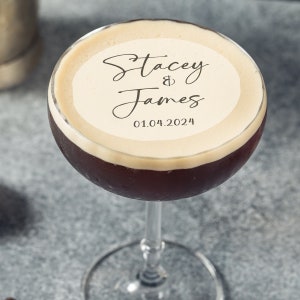 Birthday Wedding Bridal Anniversary Edible Cocktail Drink Toppers