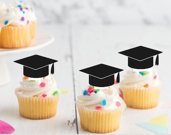 Lot De 24 Toppers (décorations) Pour Cupcakes/gâteaux Sur Le Thème De La Rentrée Scolaire - En Papier Pailleté