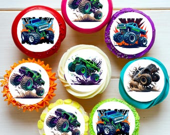 LKW Vorgeschnittene essbare Cupcake oder Cookie Toppers