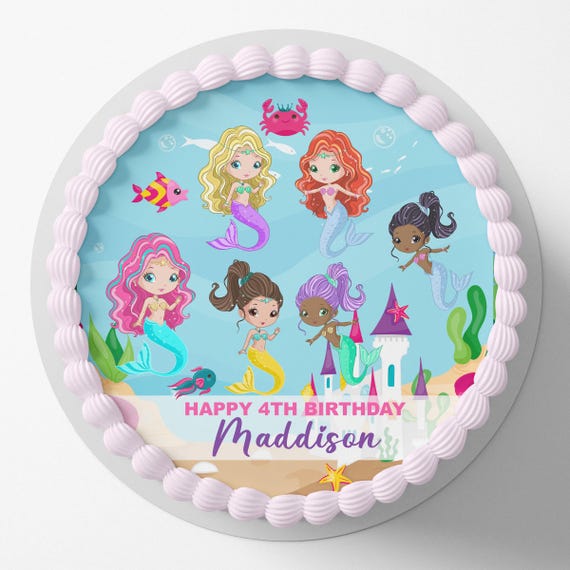 Mfault Calcomanías De Pared De Sirena Bajo El Mar, Criaturas | Envío Gratis