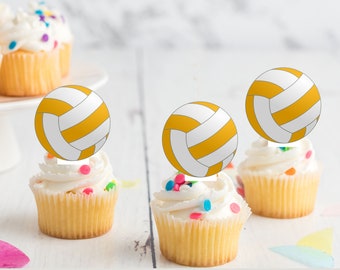 Toppers de cupcake de cartão de bolacha comestível pré-cortado para esportes de netball
