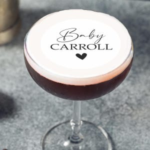 Baby Shower Gender Reveal Edible Cocktail Drink Toppers