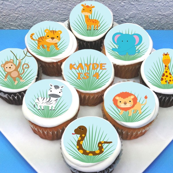 Safari Animal Cupcake Toppers Etsy Australia