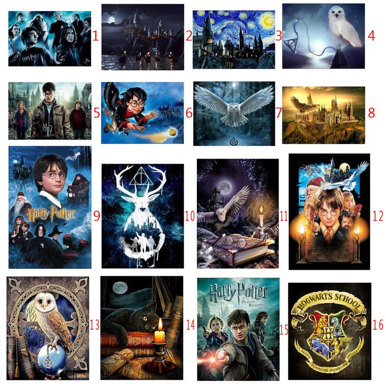 5D Diamond painting Harry Potter Full Round Diamond mosaic Etsy