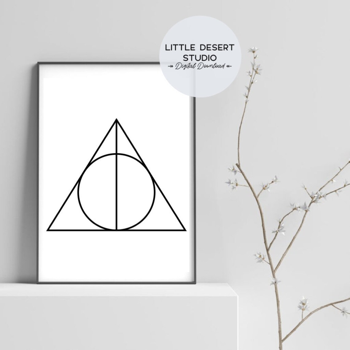 Harry Potter Printable Wall Art The Deathly Hallows Home Etsy