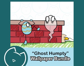 Aesthetic Phone Wallpaper | Ghost Humpty | iPhone Android Desktop | Digital Download