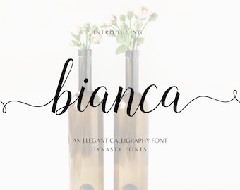 Fuente Bianca Script: Caligrafía moderna para bodas (Descarga digital)