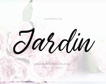 Jardin Script Font: Modern Calligraphy Wedding Font (Digital Download)