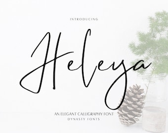 Fuente Heleya Script: Caligrafía moderna para bodas (Descarga digital)