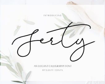 Fuente Serty Script: Caligrafía moderna para bodas (Descarga digital)