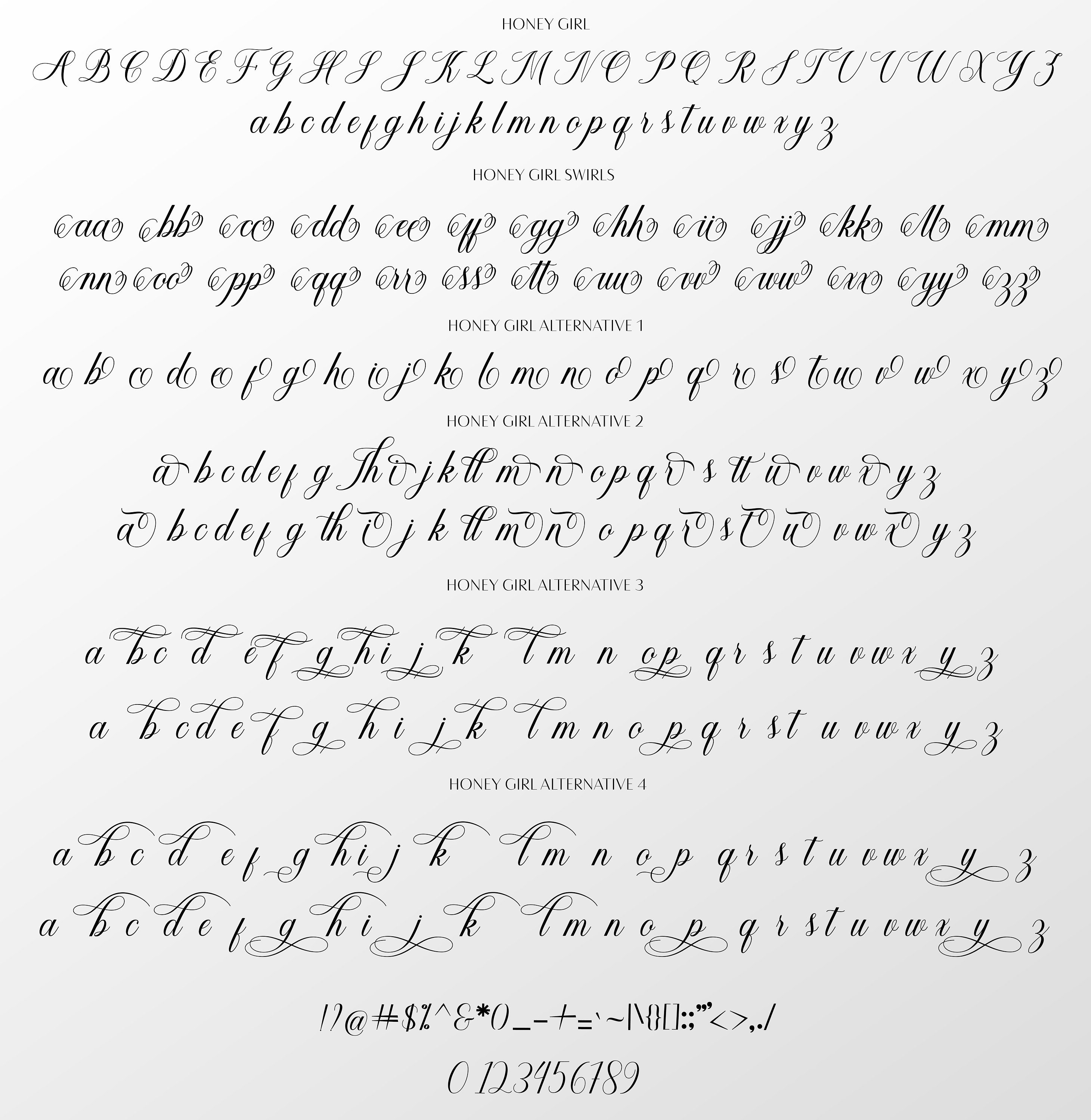 Honey Girl Cursive Font: Modern Wedding Calligraphy (digital Download ...