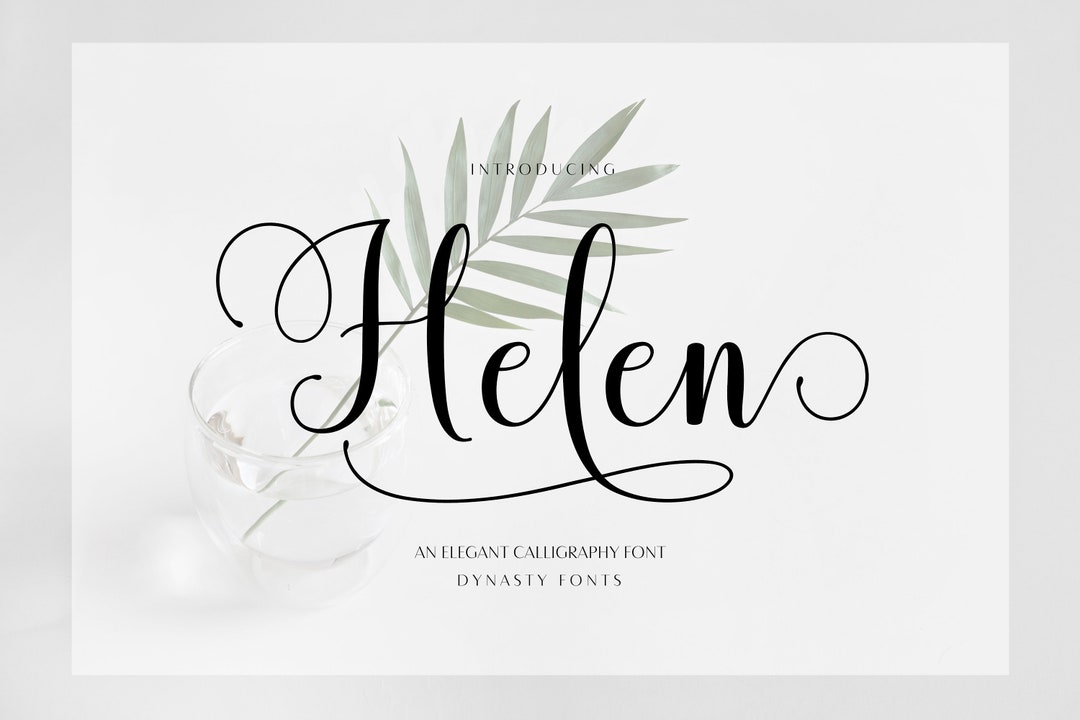 Helen Script Font: Modern Calligraphy Wedding Font (digital Download ...