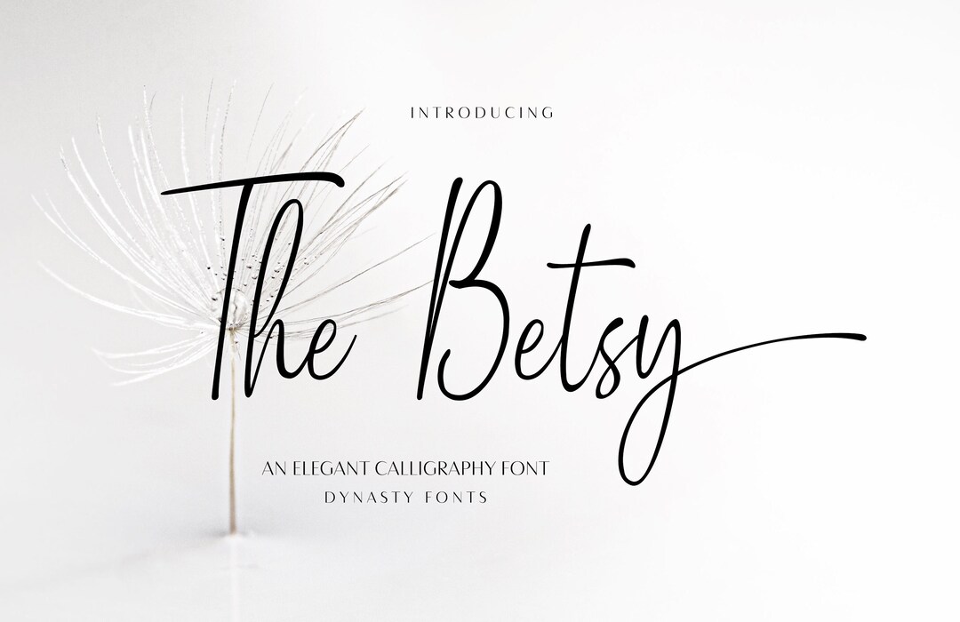 The Betsy Calligraphy Font: Modern Script for Wedding Branding (instant ...