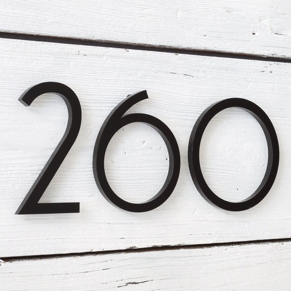 6 inch House Numbers  - Modern Horizontal Vertical Minimalist Custom Address Sign - Art Deco Door Number - (B6)