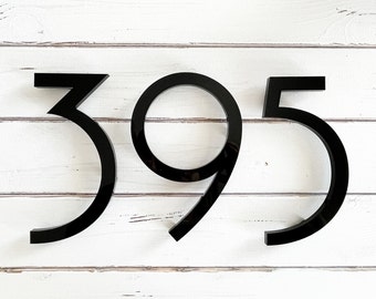 8 inch House Numbers - Modern Farmhouse Apartment Building Home Address - Art Deco Door Number - (B8)