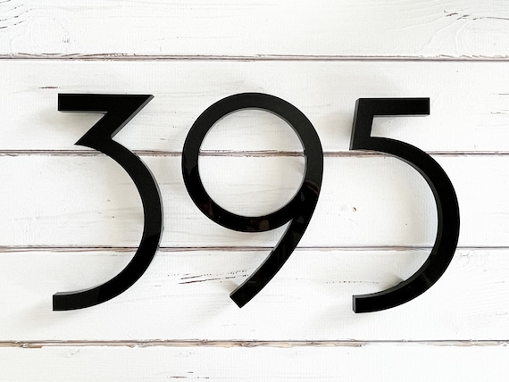 8 inch House Numbers - Modern Farmhouse Apartment Building Home Address - Art Deco Door Number - (B8)