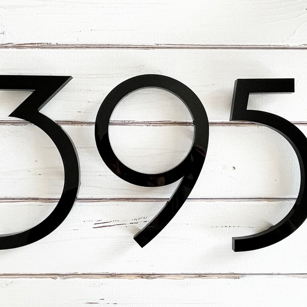 8 inch House Numbers - Modern Farmhouse Apartment Building Home Address - Art Deco Door Number - (B8)