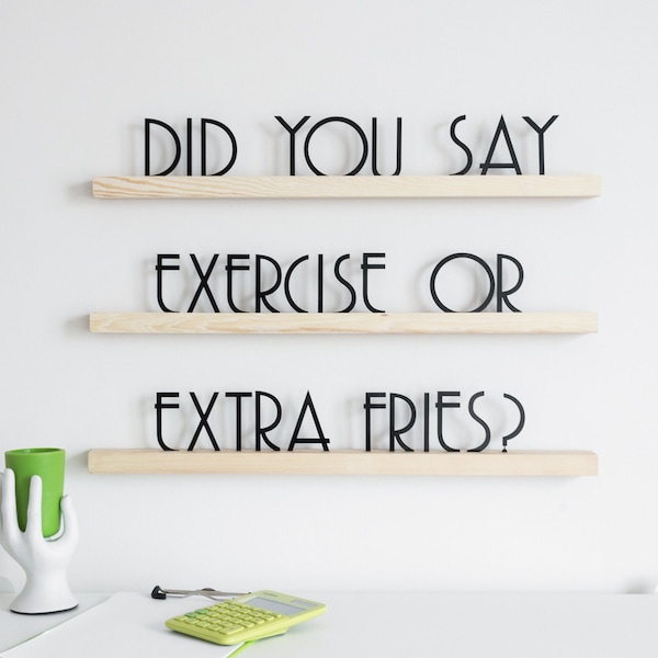 Pinewood Letter Ledges Set – Display Shelves with 189 Acrylic Letters